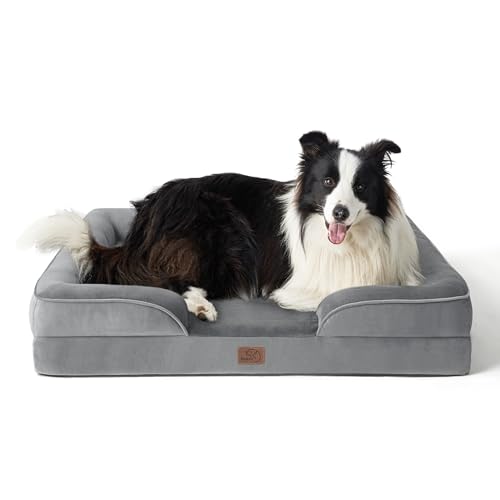 Bedsure Orthopedic Dog Bed for Large Dogs - Big Washable Dog Sofa Beds...