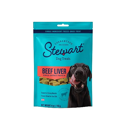 Stewart Freeze Dried Dog Treats, Beef Liver, 4 oz, Grain Free & Gluten...