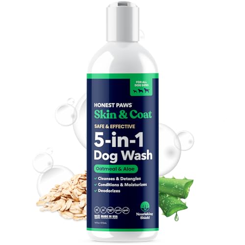 Honest Paws Dog Shampoo and Conditioner - Premium Dog Wash for Allergies...