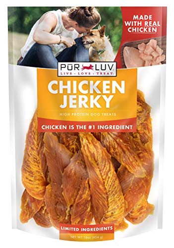 Pur Luv Dog Treats, Chicken Jerky for Dogs, Made with 100% Real Chicken...