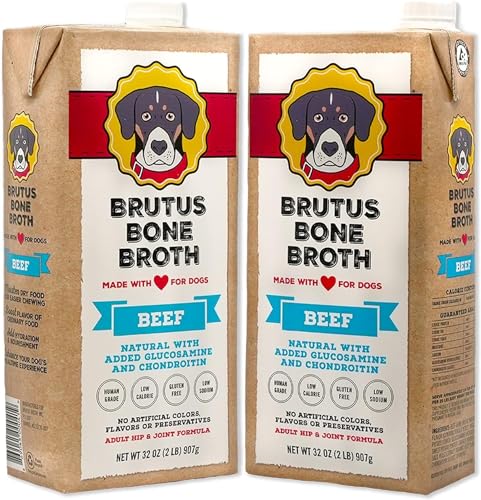 Brutus Beef Bone Broth for Dogs and Cats - All Natural Dog Bone Broth with...