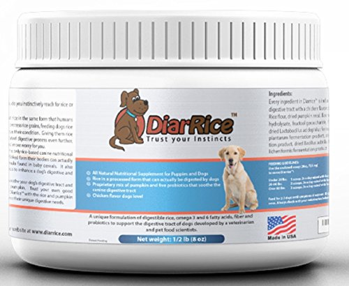 DiarRice Probiotic for Dog Diarrhea, Bloating, Gas, and Stomach Discomfort...
