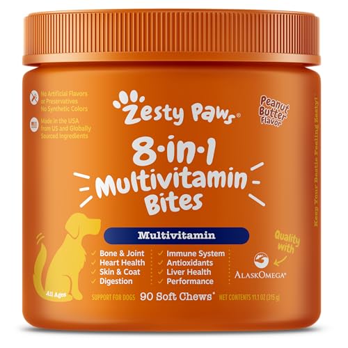 Zesty Paws Dog Multivitamin - Dog Vitamins and Supplements - Chewable Dog...