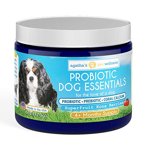 Pet Probiotics for Dogs Powder by Agatha's, 5 Month Supply of Powdered...