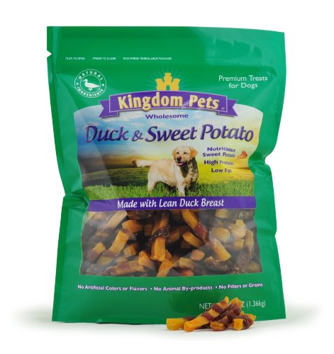 Kingdom Pets Filler Free Duck Jerky & Sweet Potato Twists, Premium Treats. 