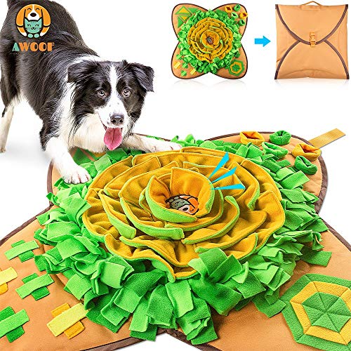 AWOOF Snuffle Mat Pet Dog Feeding Mat, Durable Interactive Dog Puzzle Toys...