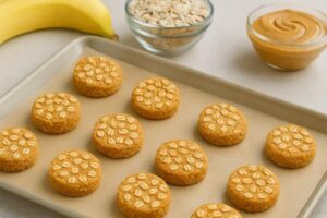 View of Easy Homemade Dog Treats with Rolled Oats (Just 3 Ingredients!)