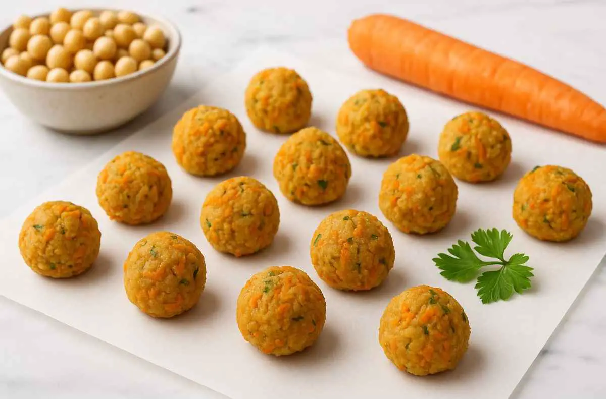 Carrot Chickpea Dog Treat Balls