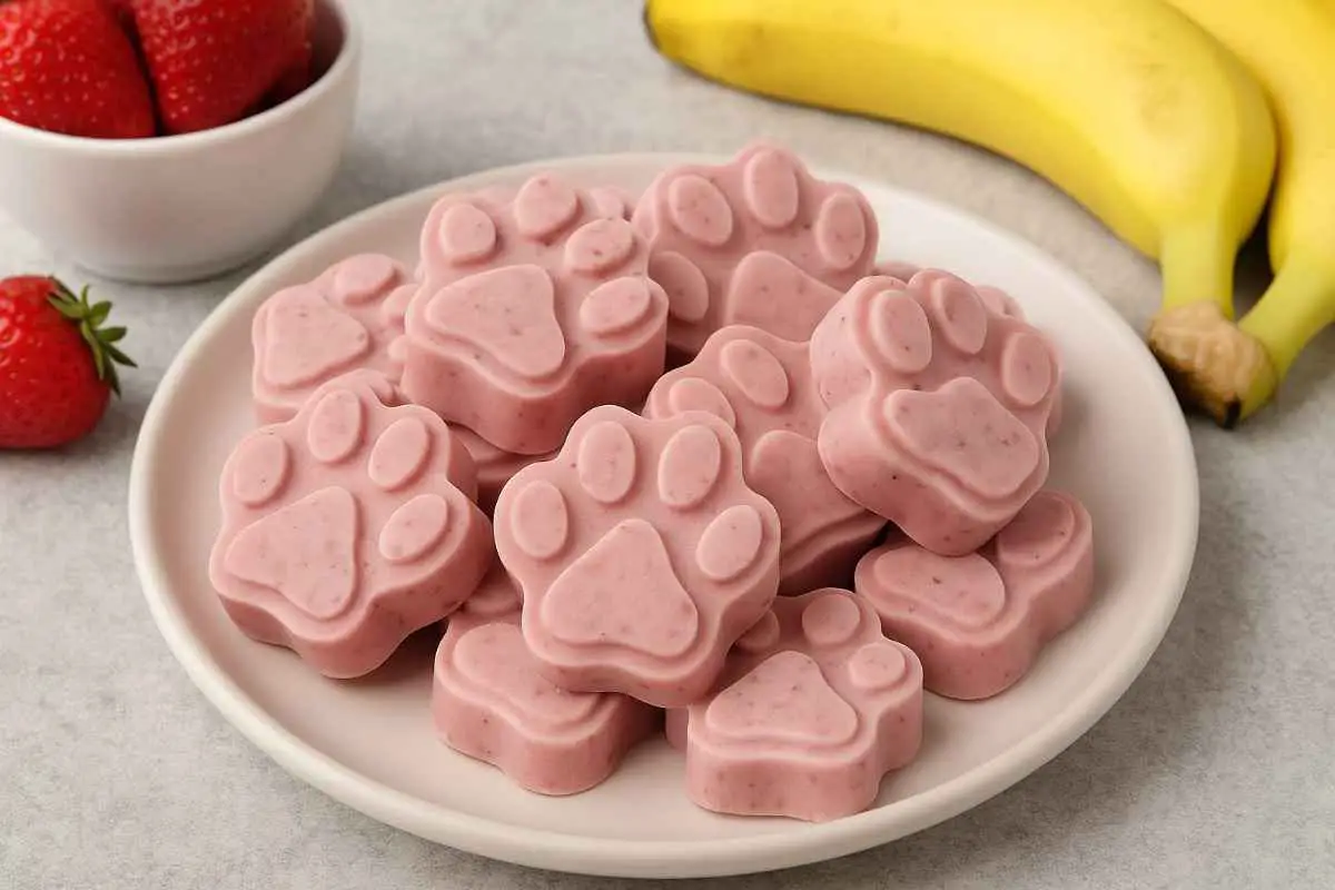 Frozen Banana Strawberry Dog Treats