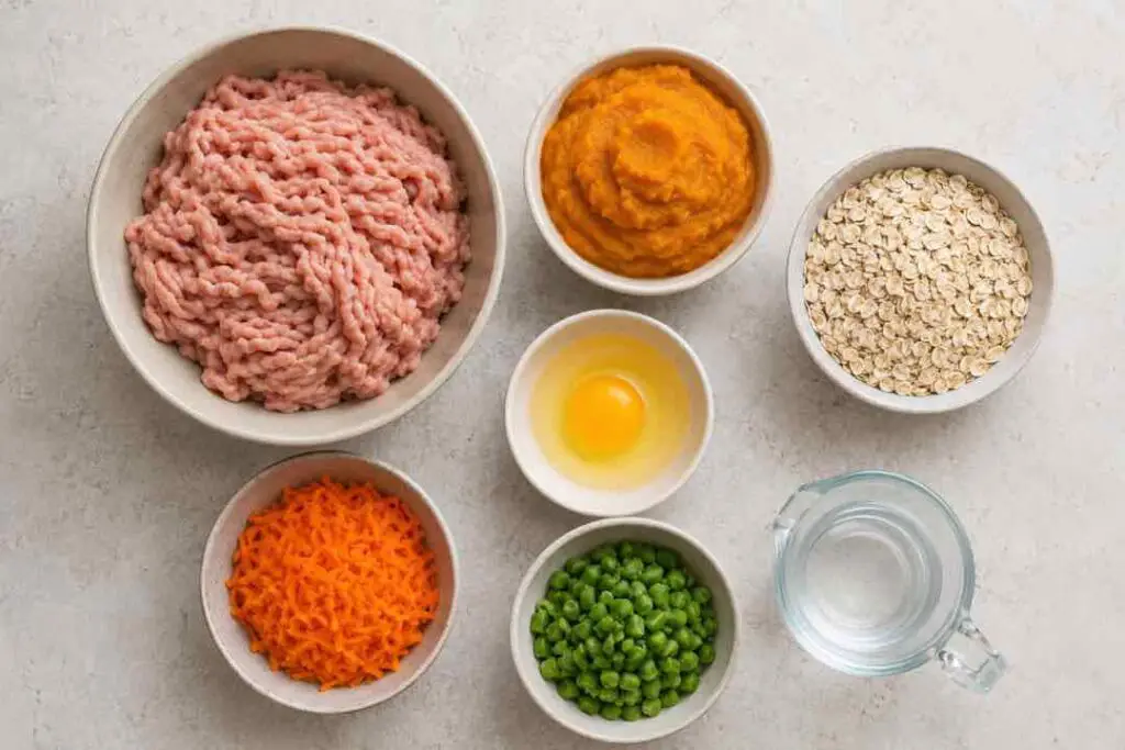 Ingredients for homemade turkey meatloaf for dogs