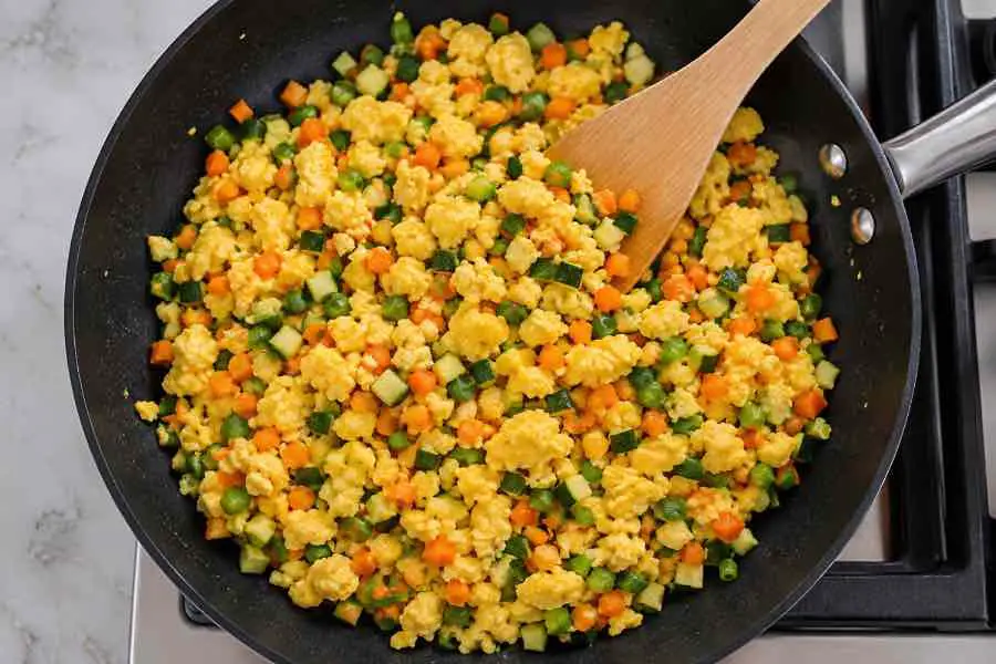 Veggie Egg Scramble for Dogs Preparation