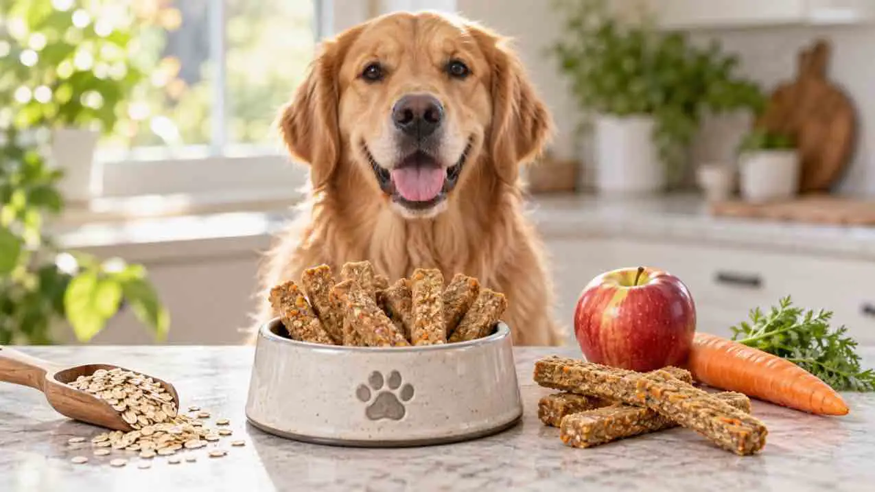 Homemade Apple Carrot Dog Treat Sticks