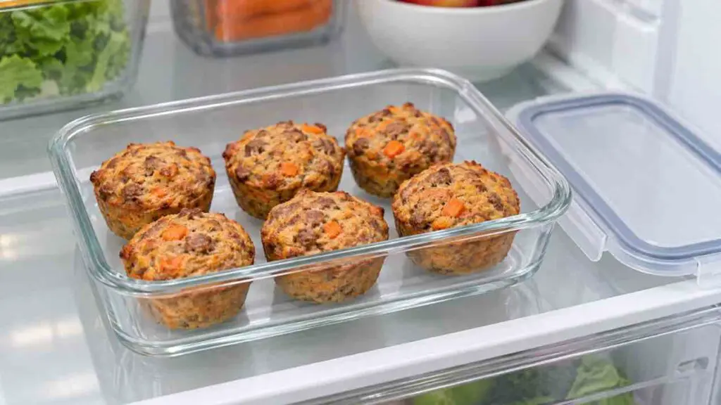 Muffins Stored in an Airtight Refrigerator Container