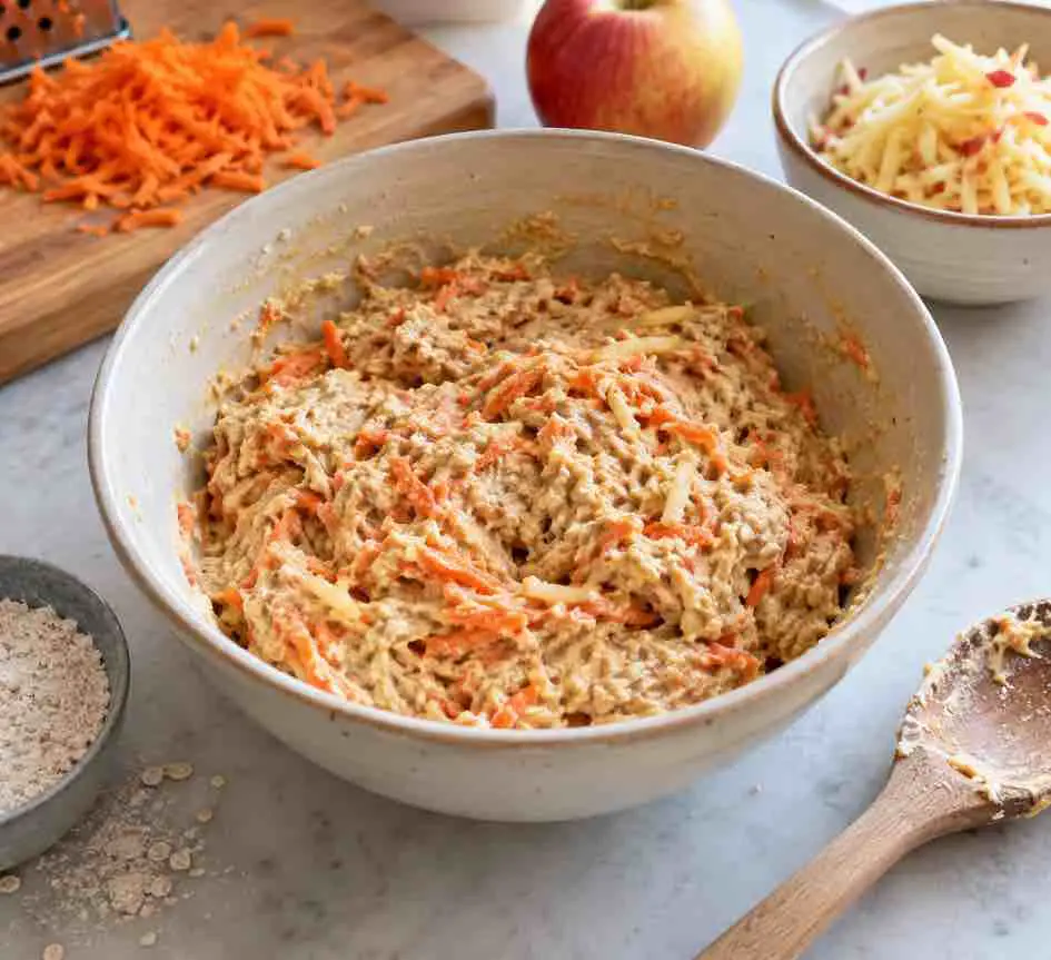 making apple carrot dog treat sticks